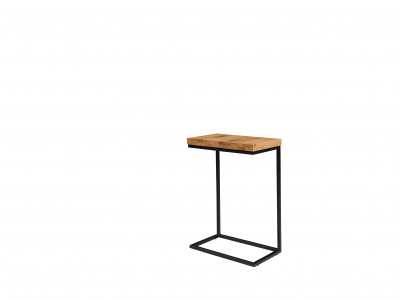 Tavolino da divano NORI con piedi neri- ripiano legno quercia/laminato in diversi colori