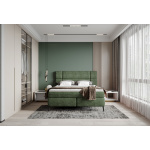 LUCIO letto matrimoniale box springs con piedi alti - immagine 2