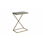 Tavolino da divano DOTI con piedi oro- ripiano legno quercia/laminato in diversi colori - immagine 20