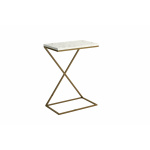 Tavolino da divano DOTI con piedi oro- ripiano legno quercia/laminato in diversi colori - immagine 25