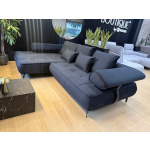 Divano angolare con funzione relax SELEDO MINI in rivestimento nero