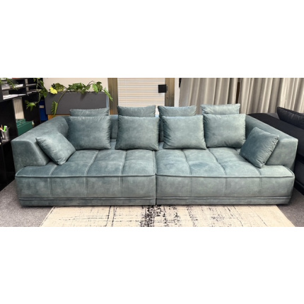 Divano lineare con funzione relax  TIGA BIGSOFA in tessuto Ice Blue