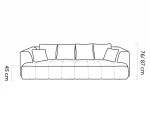 Divano lineare relax Albio Big Sofa estendibile - immagine 7