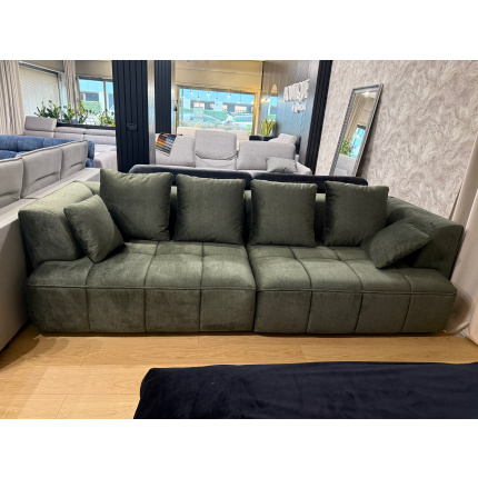 Divano Lineare Albio – Disponibile Subito in Tessuto Verde Bosco