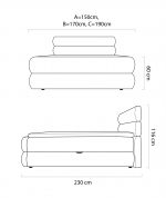 Letto matrimoniale Boxsprings Nolio con contenitore - immagine 7