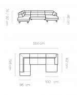 Divano angolare RAVEN XL in forma U con funzione letto e contenitore - immagine 8