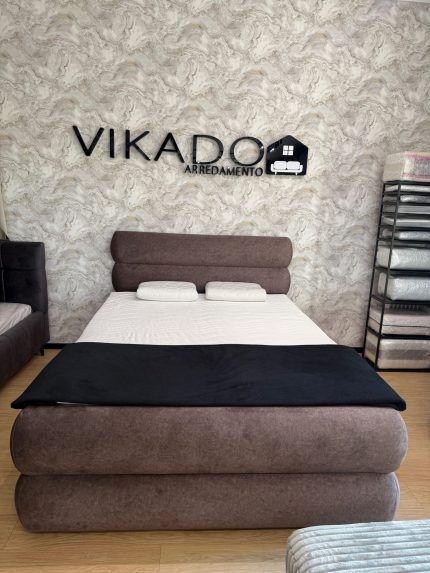 Letto boxsprings 160x200 con contenitore modello Nolio