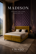 Letto matrimoniale boxsprings MADISON (160 x 200 cm)
