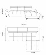 Divano angolare  Lugano con funzione letto a carrello e contenitore - immagine 14
