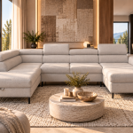 RAYO XL – Divano a U con Letto e Contenitore | VIKADO