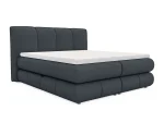 Letto matrimoniale boxspring con contenitore ALBERTO – vista angolare, su sfondo bianco