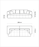 Schlafsofa Albio Big Sofa – Maße
