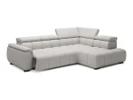 Relax-Ecksofa mit elektrischem Sitz ALVIN L – Funktion geöffnet, auf weißem Hintergrund