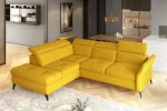Eckschlafsofa mit Bettkasten APULLA – im Raum