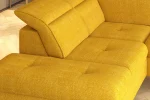 Eckschlafsofa mit Bettkasten APULLA – Detail, im Raum