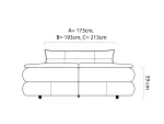 Elektrisches Boxspring-Doppelbett AURIS – Maße
