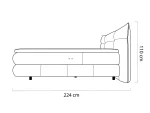 Elektrisches Boxspring-Doppelbett AURIS – Maße