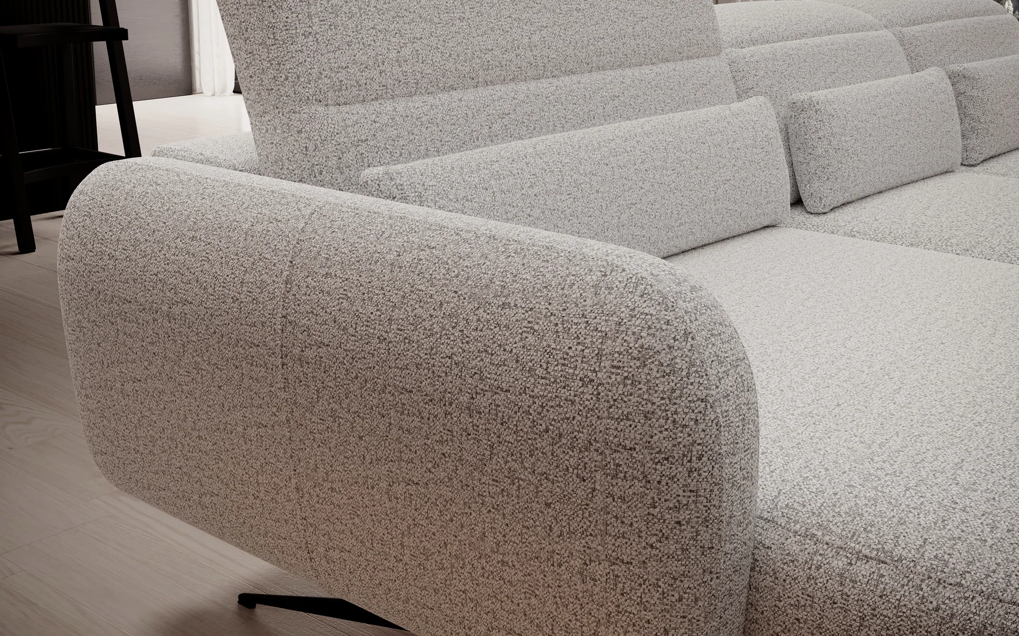 Relax-Ecksofa mit elektrischem Sitz BARILLO S – Detail, im Raum