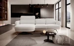 Relax-Ecksofa mit elektrischem Sitz BARILLO S – Funktion geöffnet, im Raum