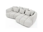 Relax-Ecksofa mit elektrischem Sitz BESSO – Detail, auf weißem Hintergrund