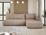 Divano letto angolare con contenitore BLOOM S – vista frontale, ambientazione