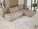 Divano letto angolare con contenitore BLOOM S – vista dall'alto, ambientazione