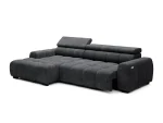 Relax-Ecksofa mit elektrischem Sitz BULL S – Funktion geöffnet, auf weißem Hintergrund