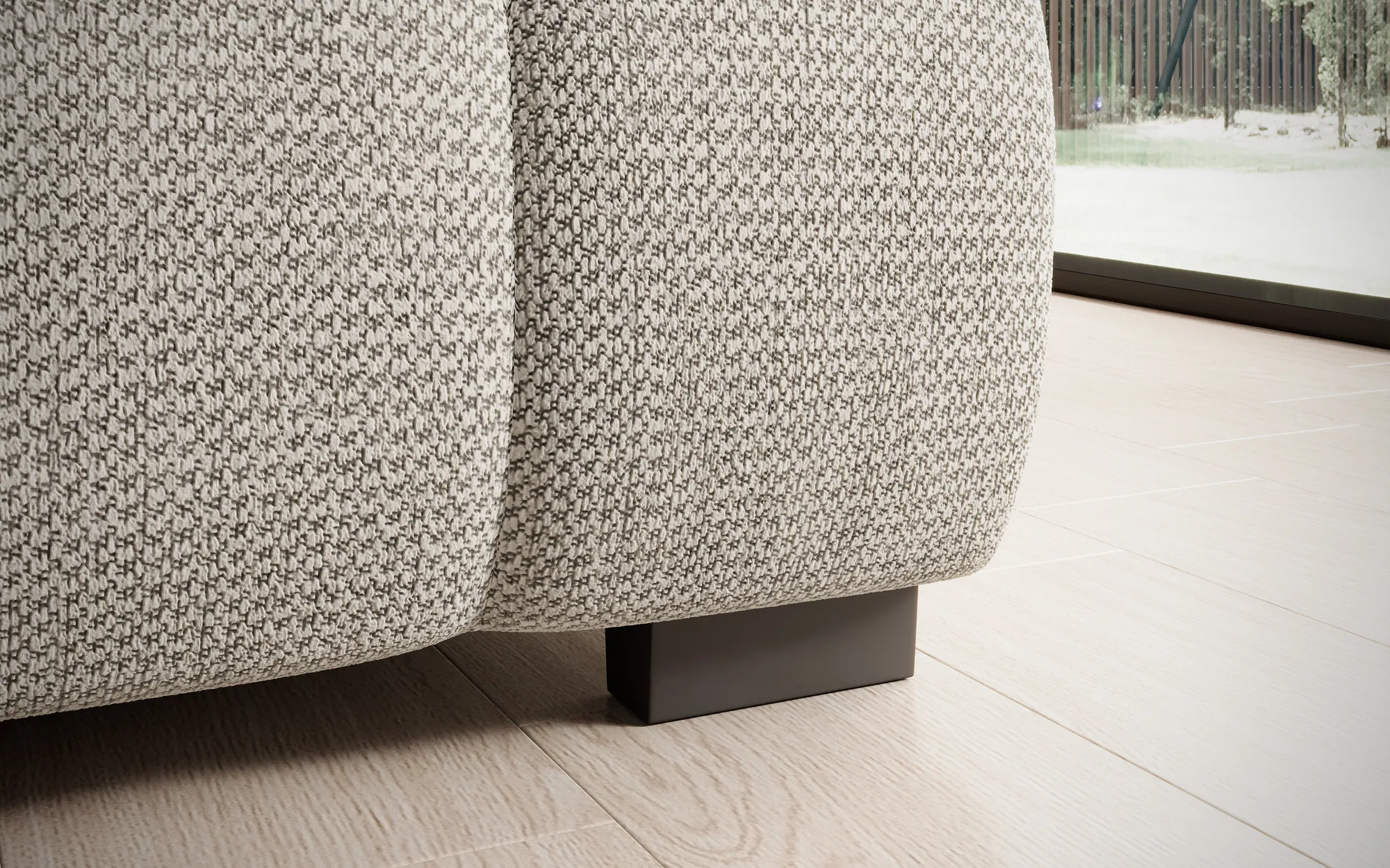 U-förmiges Relax-Ecksofa mit elektrischem Sitz BULL XL – Detail, im Raum