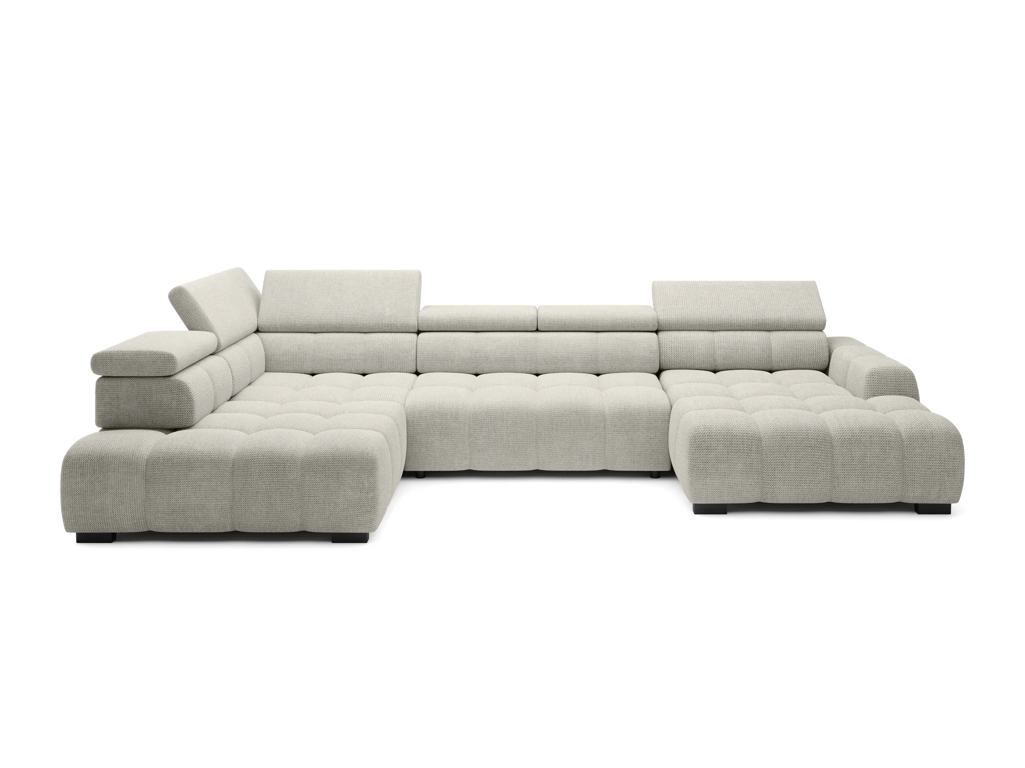 U-förmiges Relax-Ecksofa mit elektrischem Sitz BULL XL – auf weißem Hintergrund