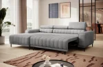 Eckschlafsofa mit Bettkasten CALDO S – Funktion geöffnet, im Raum