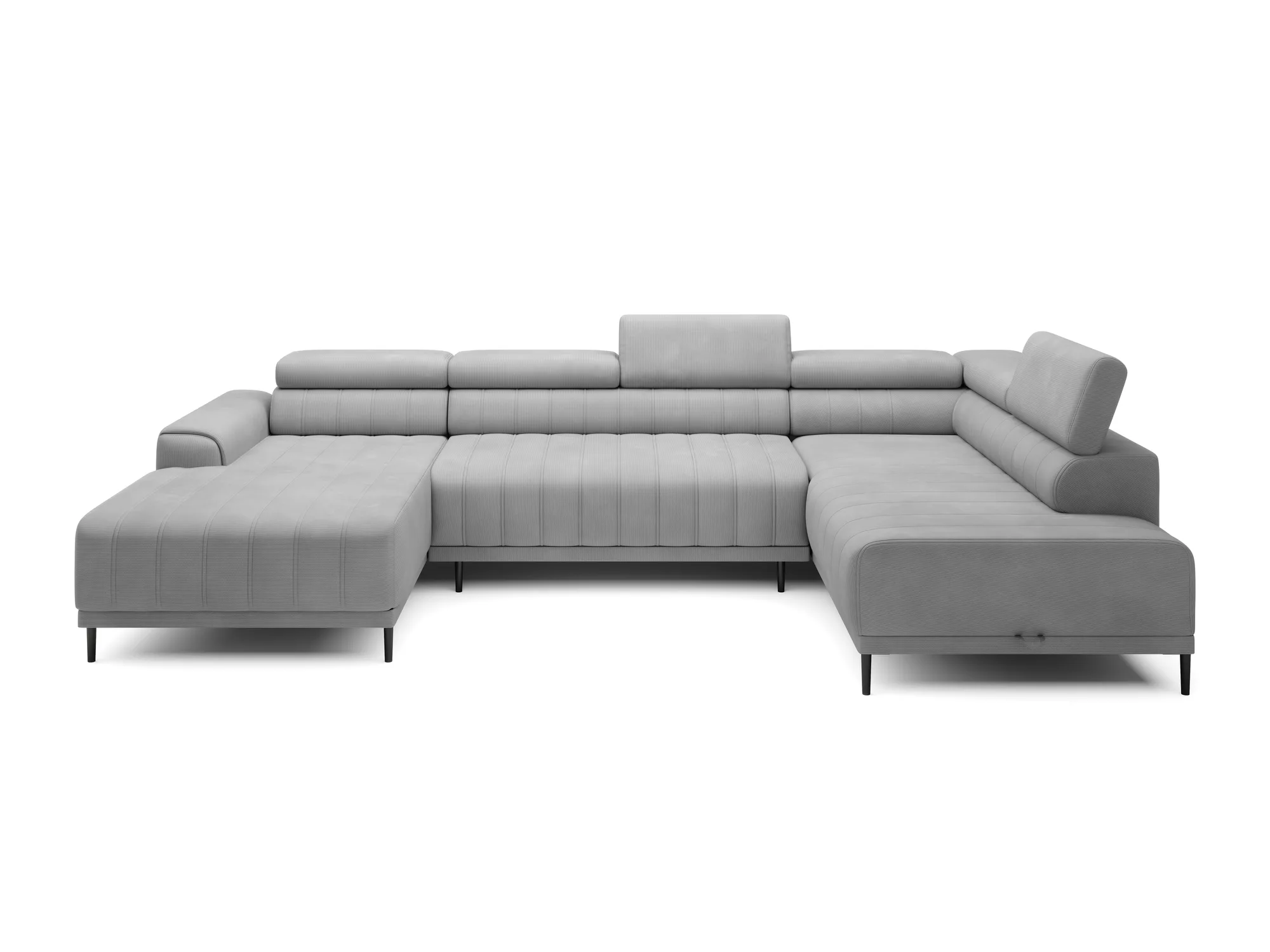 U-förmiges Eckschlafsofa mit Bettkasten CALDO XL – auf weißem Hintergrund