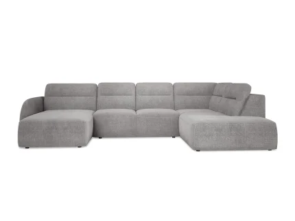 U-förmiges Eckschlafsofa mit elektrischem Sitz und Bettkasten CALVANO XL – auf weißem Hintergrund
