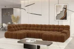 U-förmiges Relax-Ecksofa mit elektrischem Sitz CAMPILE XL – Funktion geöffnet, im Raum