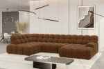 U-förmiges Relax-Ecksofa mit elektrischem Sitz CAMPILE XL – Schrägansicht, im Raum