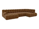 U-förmiges Relax-Ecksofa mit elektrischem Sitz CAMPILE XL – Funktion geöffnet, auf weißem Hintergrund