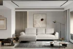 Eckschlafsofa mit Bettkasten CAPITOL – im Raum