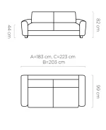 Divano letto CAPRI 120 – dimensioni