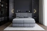 Letto matrimoniale boxspring con contenitore CARMELO – ambientazione
