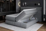 Letto matrimoniale boxspring con contenitore CARMELO – contenitore aperto, ambientazione