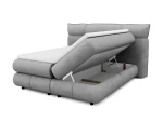 Letto matrimoniale boxspring con contenitore CARMELO – contenitore aperto, su sfondo bianco