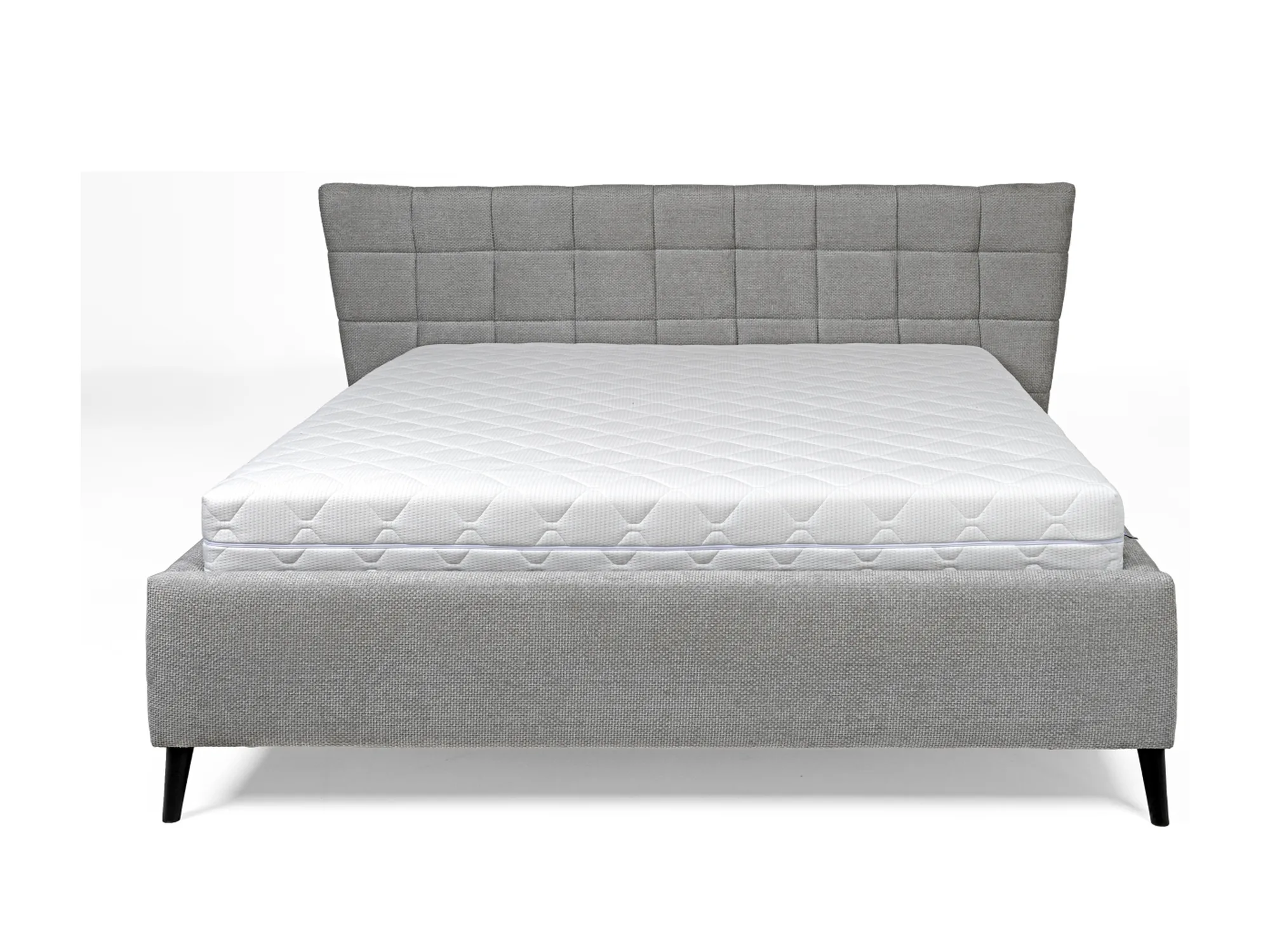 Polster-Doppelbett mit Bettkasten CARMEN – auf weißem Hintergrund