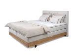 Letto matrimoniale boxspring con contenitore CELIA – vista angolare, ambientazione