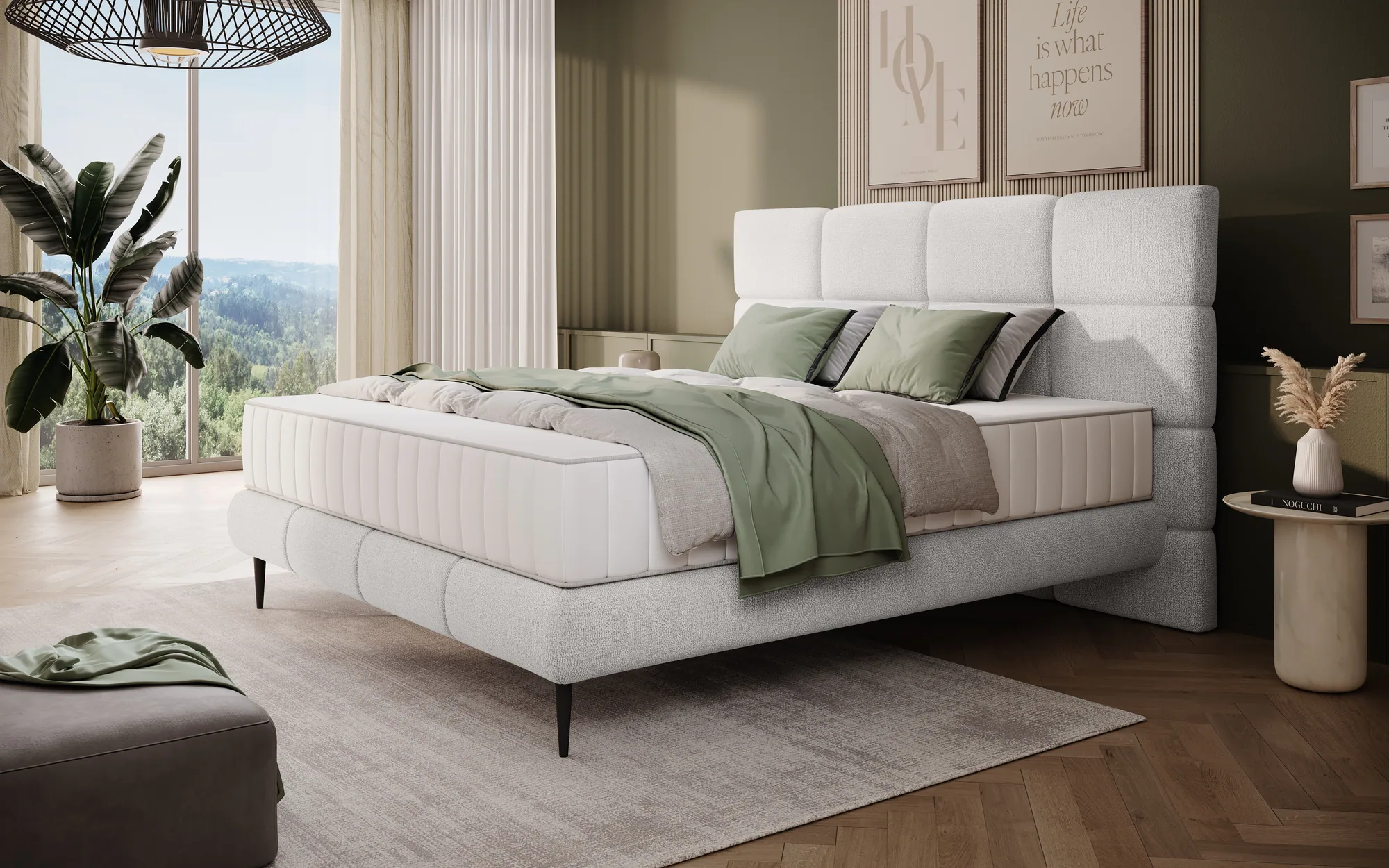 Letto matrimoniale boxspring CELINE – ambientazione