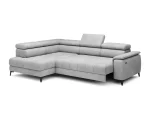 Relax-Ecksofa mit elektrischem Sitz CHIVAS – Seitenansicht, auf weißem Hintergrund