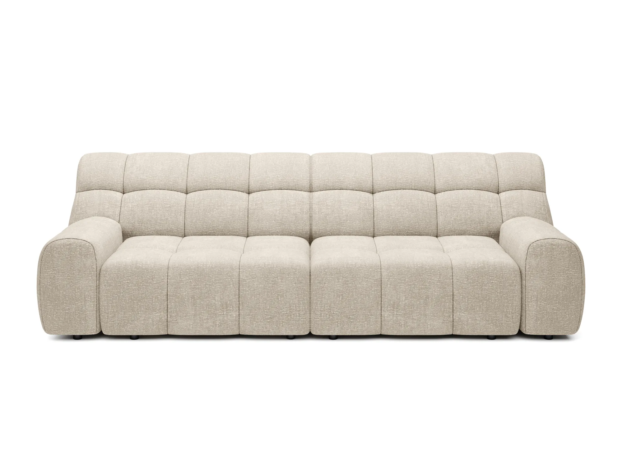 Gerades Relaxsofa COCON mit zwei ausziehbaren Sitzen – auf weißem Hintergrund