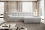 Relax-Ecksofa mit elektrischem Sitz COCON S – Frontansicht, im Raum