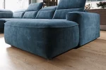 U-förmiges Eckschlafsofa mit elektrischem Sitz und Bettkasten COLOMBO XL – Detail, im Raum
