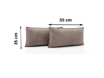 Cuscini decorativi LEA con bordino, set da 2