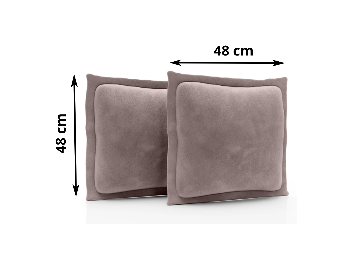 Cuscini Primo 48 x 48 cm con bordo a cornice, set da 2 Cuscini Primo 48 x 48 cm con bordo a cornice, set da 2