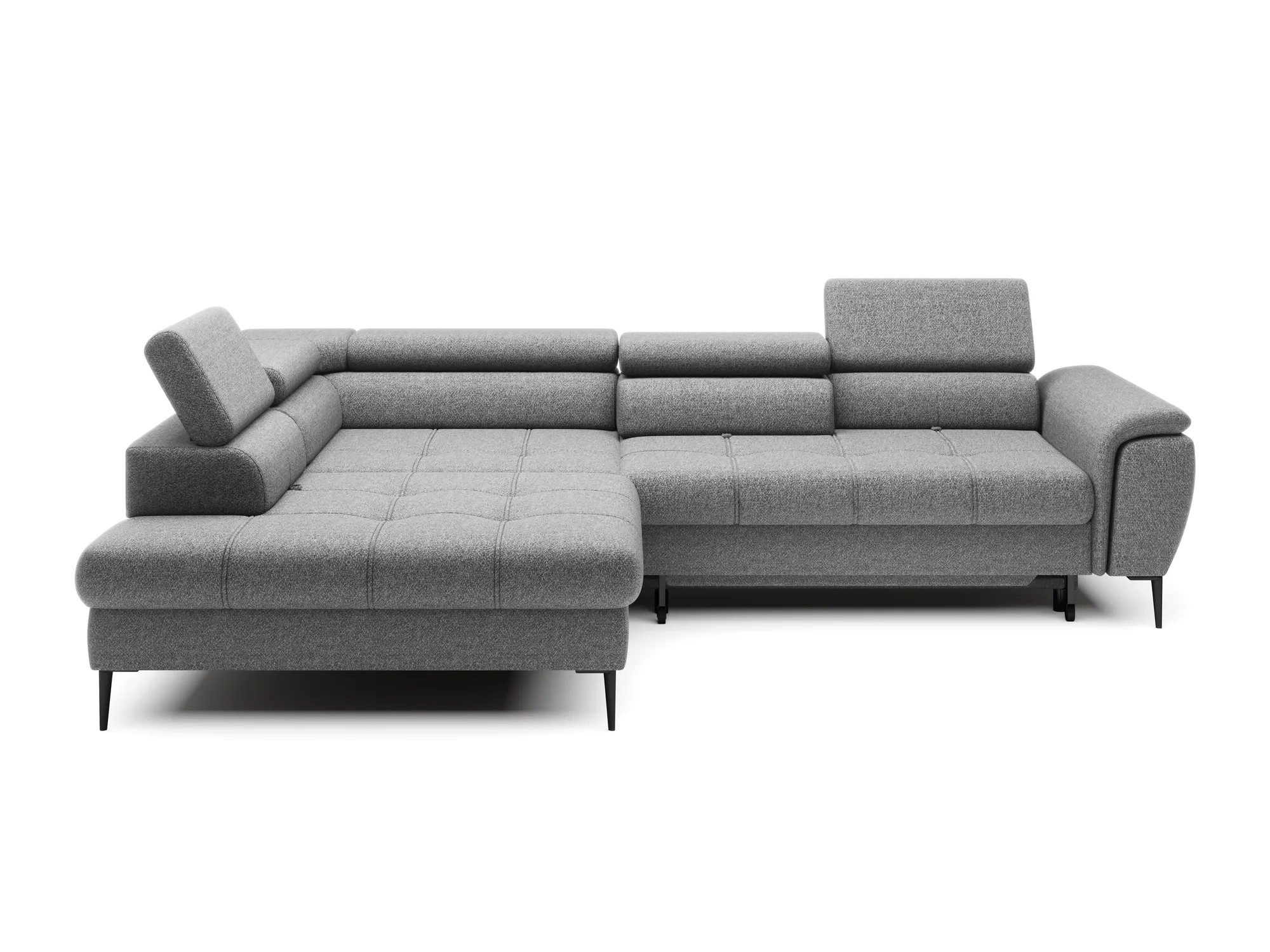 Eckschlafsofa mit Bettkasten DENVER – auf weißem Hintergrund
